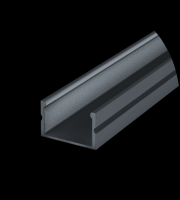 DTS 2 Metre 15x7mm Flat Aluminium LED Profile (Anthracite RAL7016)