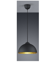 ELD Black With Gold Inner Pendant E27 Max 60W (not Supplied) 