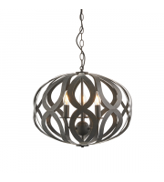 Endon Lighting Sirolo 3lt Pendant Antique brushed bronze paint Dimmable