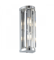 Endon Lighting Shimmer 2lt Wall Chrome plate & clear crystal Dimmable