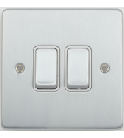 Schneider Electric Ultimate Low Profile 2G Switch 2 Way (Brushed Chrome)