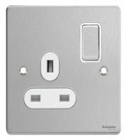 Schneider Electric Ultimate Low Profile  1G Switch Socket (Brushed Chrome)