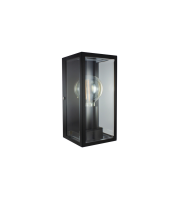 Integral Outdoor Decorative Wall Light Contemporary Lantern Ip44 For 1Xe27 Black (Bulb Not Included)