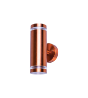 Integral Outdoor Stainless Steel Up And Down Wall Light Ip65 2Xgu10 Copper