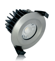 Integral 10W IP65 Low Profile Dimmable LED Downlight (Satin Nickel)