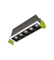 Integral Tracelux 10W 5 Light 4000K Recessed Linear Downlight Led 140Mm By 37Mm Cutout Without Driver