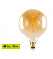 Integral Sunset Vintage Globe 125mm 5W B22 Dimmable LED Lamp (Warm White)