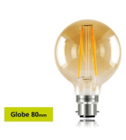 Integral Sunset Vintage Globe 80mm 2.5W B22 LED Lamp (Warm White)