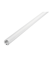 Integral Profile Aluminium Round 1m Frosted Diffuser 20.8mm Dia For 12mm 2 Endcaps 2 Brackets Integral