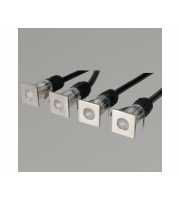 KSR Lighting Mini Cabello W/(White) LED Wall/Ground Square Recessed