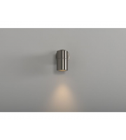 KSR Lighting Luso GU10 Single Stainless Steel Wall Light