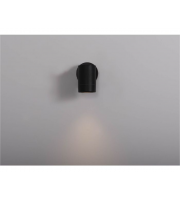 KSR Lighting Tulua GU10 Single Wall Light c/w Photocell (Black)