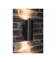 KSR Lighting Norcia 9w GU10 Round IP65 Up and Down Wall light (Black)
