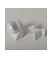 KSR Lighting External PIR Sensor c/w Corner Bracket (White)