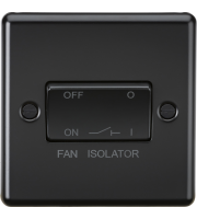 Knightsbridge 10ax 3 Pole Fan Isolator Switch - Matt Black
