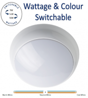 ELD Wattage & CCT Switchable LED Bulkhead (White)