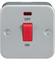 Knightsbridge Metal Clad 45a Dp Switch With Neon - Single Size