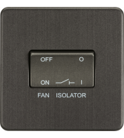 Knightsbridge Screwless 10AX 3 pole fan isolator switch (Smoked Bronze)