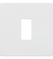 Knightsbridge Screwless 1G grid faceplate (White)