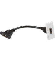 Knightsbridge HDMI outlet module 25 x 50mm (White)