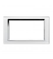 Retrotouch Crystal 4 Gang Module Plate (White CT)