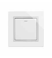 Retrotouch Crystal Mechanical Light Switch 1 Gang (White CT)