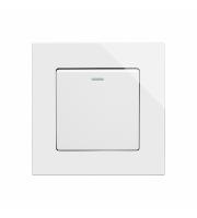 Retrotouch Crystal Mechanical Light Switch 1 Gang (White PG)