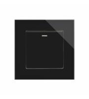 Retrotouch Crystal Mechanical 1 Gang 2 Way Light Switch (Black PG)
