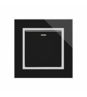 Retrotouch Crystal Mechanical Light Switch 1 Gang Intermediate (Black CT)