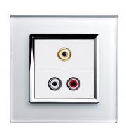 Retrotouch Crystal Audio/Video Socket (White CT)