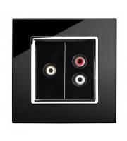 Retrotouch Crystal Audio/Video Socket (Black CT)