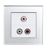 Retrotouch Crystal Audio/Video Socket (White PG)