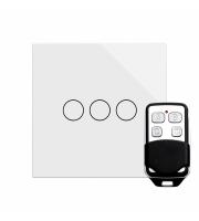 Retrotouch Crystal 3 Gang 1 Way Touch & Remote Switch (White PG)