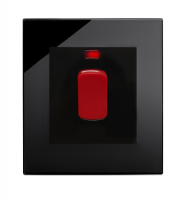 Retrotouch Crystal Glass 45A DP Switch with Neon (Black PG)