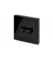 Retrotouch Crystal 2G 2 Way Rotary LED Dimmer (Black PG)