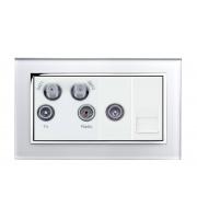 Retrotouch Crystal Media Socket (White CT)