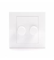 Simplicity Intelligent LED Dimmer Switch 2 Gang 2 Way (White)