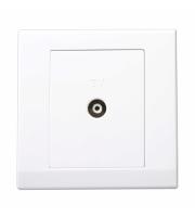 Retrotouch Simplicity Single Coaxial TV Socket (White)