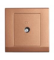 Retrotouch Simplicity Single Coaxial TV Socket (Bronze)