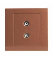 Retrotouch Simplicity Coaxial TV and FM Socket (Bronze)