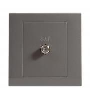 Retrotouch Simplicity Coaxial Satellite Socket (Mid Grey)