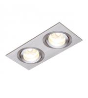 Saxby Lighting Tetra Twin Recessed Downlight (Brushed Silver)