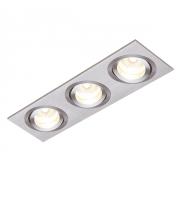 Saxby Lighting Tetra Triple Recessed Downlight (Brushed Silver)