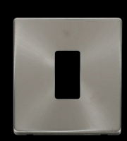 Click SCP401BS 1g Plate Single Apert - Brushed Steel