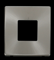 Click SCP402BS 2g Plate Single Apert - Brushed Steel