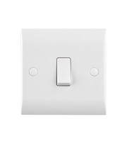 Saxby Lighting Curved Edge 10ax 1g 1-way Switch