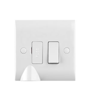 Saxby Lighting Curved Edge 13a Switched Fused Spur Unit With Flex Outlet