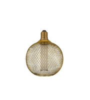 Searchlight Wire Mesh Effect Globe Lamp - Gold Metal E27