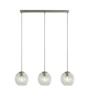 Searchlight Balls 3Lt Bar Pendant Chrome With Clear Glass