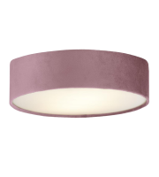 Searchlight Drum 2 3lt Flush Ceiling Light - Pink Velvet Shade